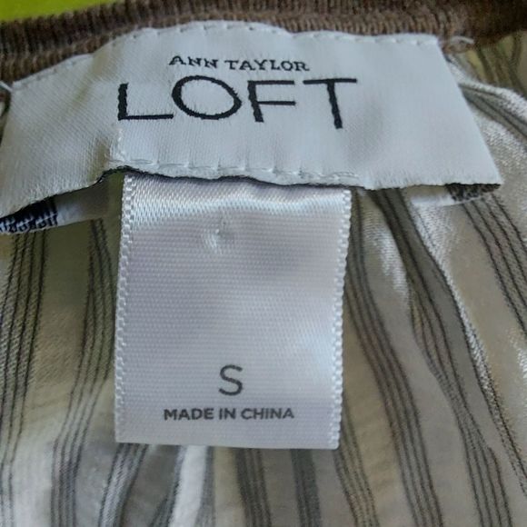 LOFT Brown Open Front Cardigan - Picture 4 of 7